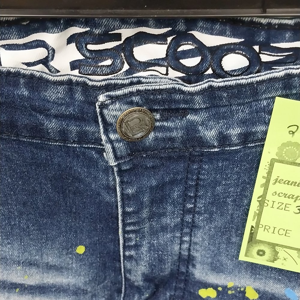 2875 Size 34 X 32 LR Scoop Paint Splatter Jeans - Picture 4 of 7